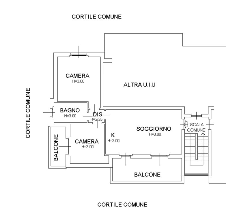 Planimetria 3 - Trilocale in mini palazzina, Concorezzo