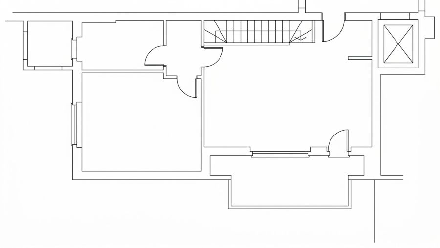 Planimetria 1 - Abitazione su due livelli con giardino e box, Brugherio
